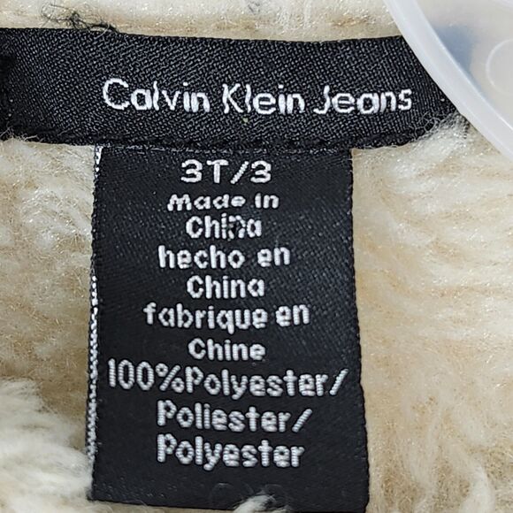 Calvin Klein Toddlers Fleece Vest Size 3T Beige - Picture 7 of 7